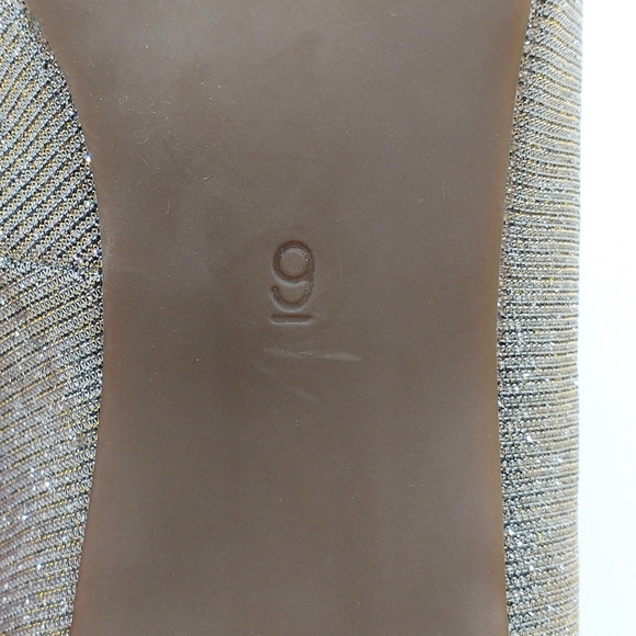 Kelly & Katie Metallic Glitter Heels Silver Gold - Picture 6 of 7